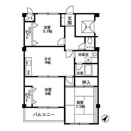 ベルメゾンの物件間取画像